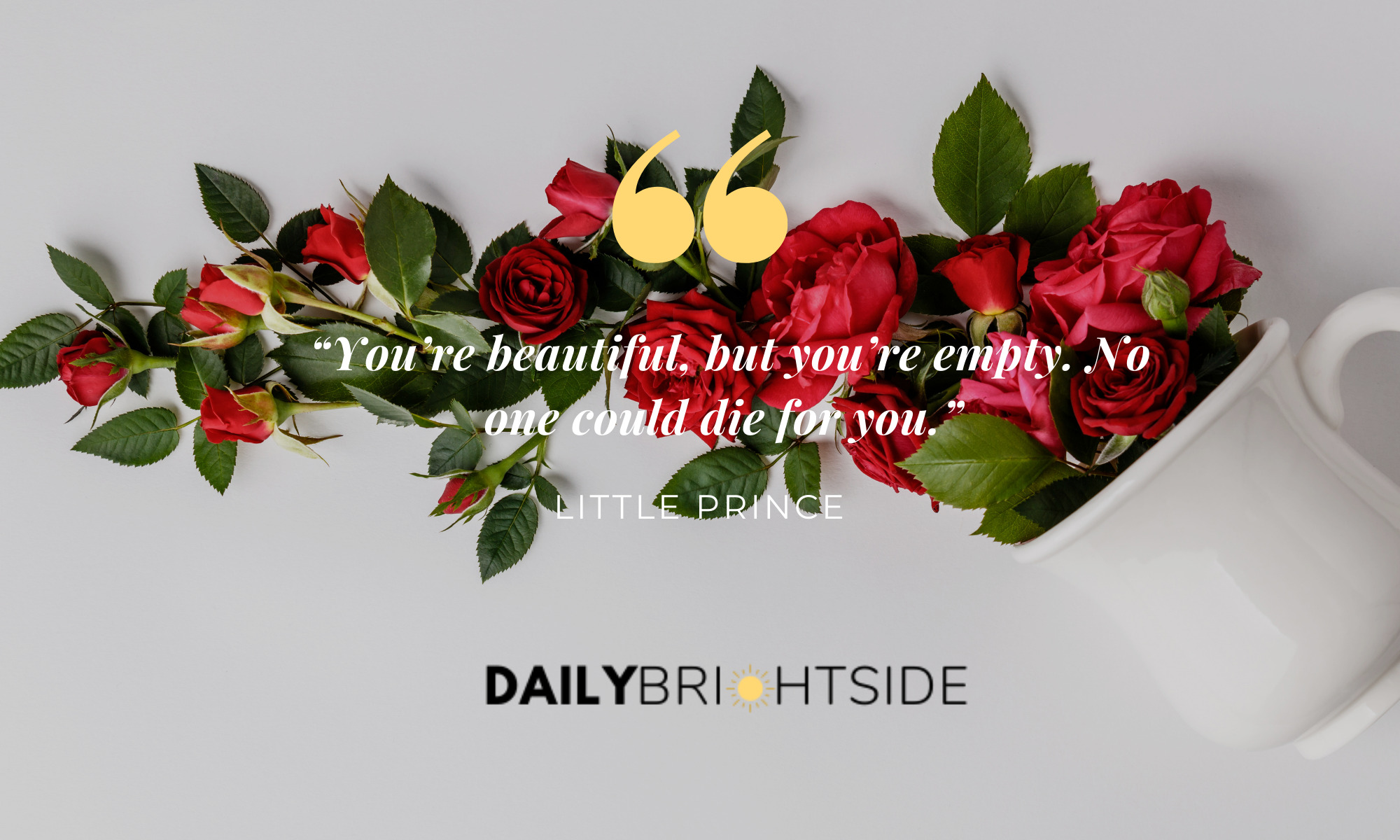 “You’re beautiful, but you’re empty. No one could die for you.”
